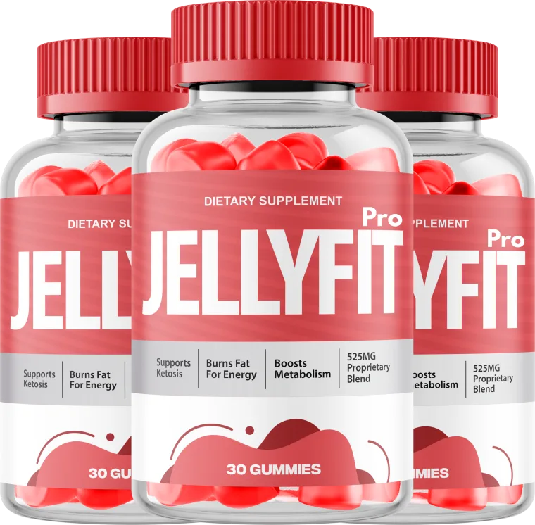 JellyFit Pro official website — three bottles of JellyFit Pro Keto ACV BHB Support, 30 gummies each